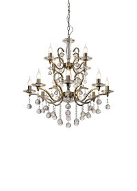 Zinta Antique Brass Crystal Ceiling Lights Diyas Tiered Crystal Fittings Zinta Antique Brass Crystal Ceiling Lights Diyas Tiered Crystal Fittings